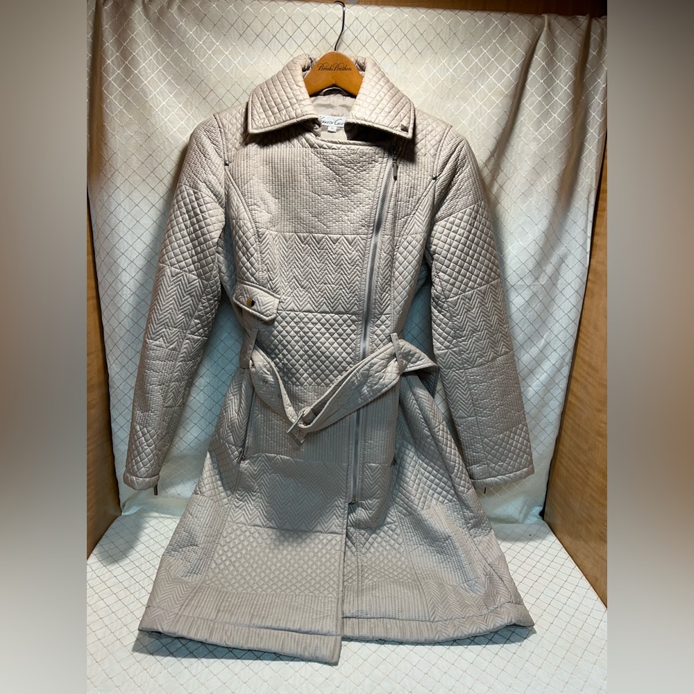 Kenneth Cole Trench Coat Women’s Size XS Long Button Down Coat Jacket